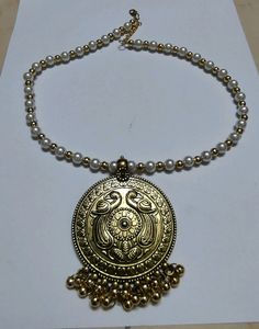 beautiful combo antique pendant necklace and antique pendant long chain for sale