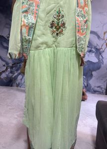 Elegant Kurta Set with Embellished Jacket
