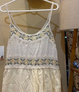 Boho Embroidered White Dress