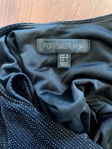 Forever New-Sparkly Black Mini Dress (S)