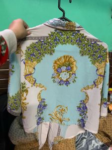 Exquisite Vintage Floral Print Button-Up Shirt