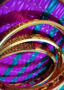 Set of Gold Bangle Bracelets