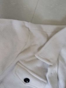 Vintage 90% Off Zara White Fleece Button-Up Shirt