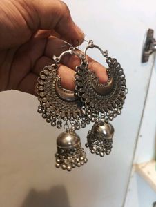 Peacock Jhumka Earrings with Pearls