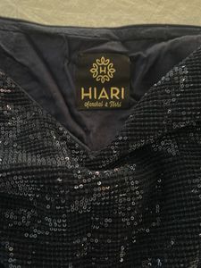 Sparkling Navy Blue Sequin off shoulderBlouse