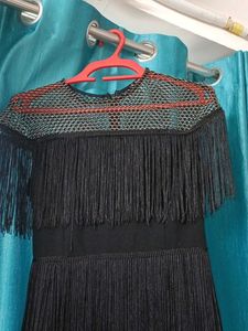 Black Fringe Dress