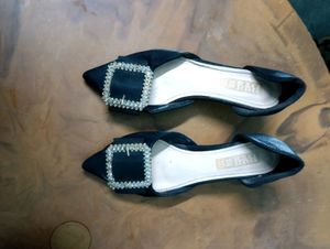 Black Silk Satin Heels (Taiwan)