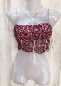 Floral Ruched Crop Top