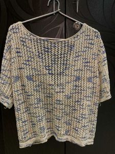 Crocheted Open Weave Cropped Cardigan