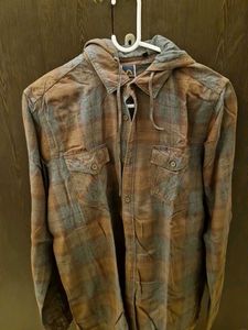 Sale! Hooded Plaid Shirt