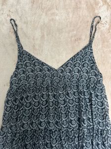 Flowy Black &amp; White Tiered Dress