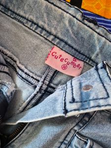 Cutecumber Girls jeans with adjustable waistLight