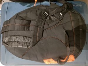 Neon Orange And Black Bag Zip Flaw