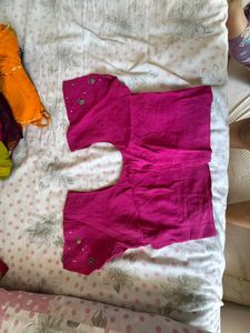 Magenta Saree with Emblished border