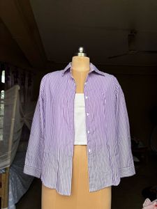 Lavender stripe Cotton shirt