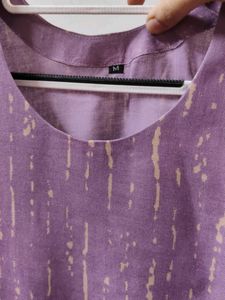 Purple Floral Kurta Set
