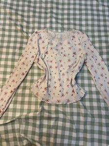 Cute Floral Long Sleeve Top