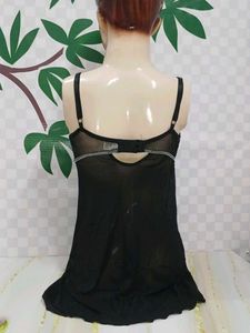 (400)Black Lace &amp; Mesh Cami Top