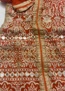 Exquisite Orange Embroidered Kurta Set