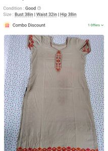 Elegant Blue Kurti with Floral Embroidery