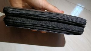 Black Double Zip Wallet