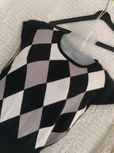 Argyle Patterned Top