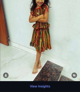 Vibrant Striped Girls' Dress