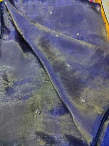 pur tissue organza saree