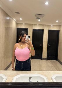 Cute Pink  Trim Tank Top