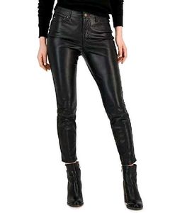 Black Faux Leather Pants