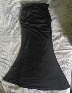 Savana Black Gathered Mermaid Skirt | Size S