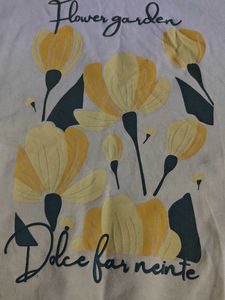Yellow Gradient Floral T-Shirt