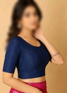 Stylish Blue Patterned Blouse