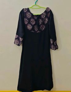 Stylish Black Kurta with Mirror Work