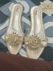 Sparkling Embellished Flat Sandals
