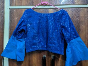Party Wear Set With  Sequin Blouse And Skirt