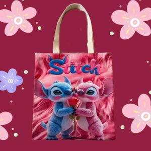 🇸🇬Cute Stitch &amp; Angel Plush Tote Bag