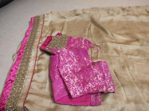 Ethnic Saree &amp; Blouse Set