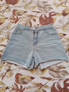Light Wash Denim Cutoff Shorts