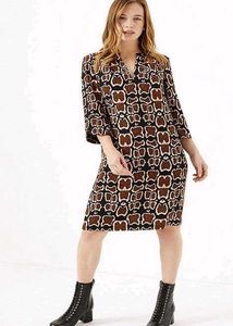 M&S Animal Print Shift Tunic Dress