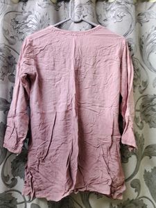 Boho Pink Embroidered Kurta