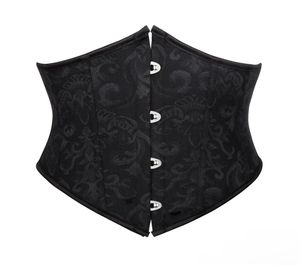 Newme vintage Gothic Black Brocade Corset Belt
