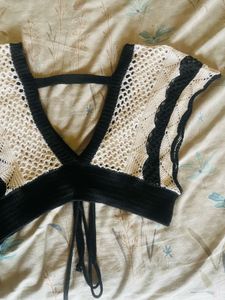 Savana Crochet Knit Cropped Top