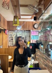Sheer Black Open Front Cardigan