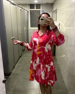 pink summer floral dress