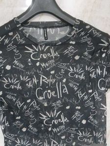 Cruella Graphic Mesh Top