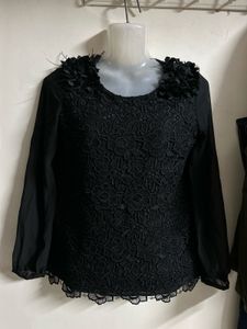 Elegant Black Lace Blouse