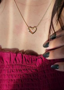 Gold Heart Pendant Necklace