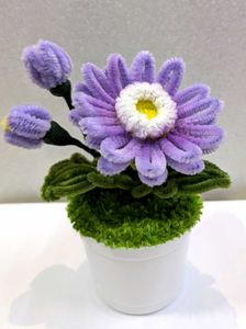 Handmade Purple Gerbera flower Pot