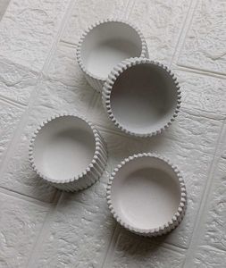 Ribbed candle jars (Set of 4)